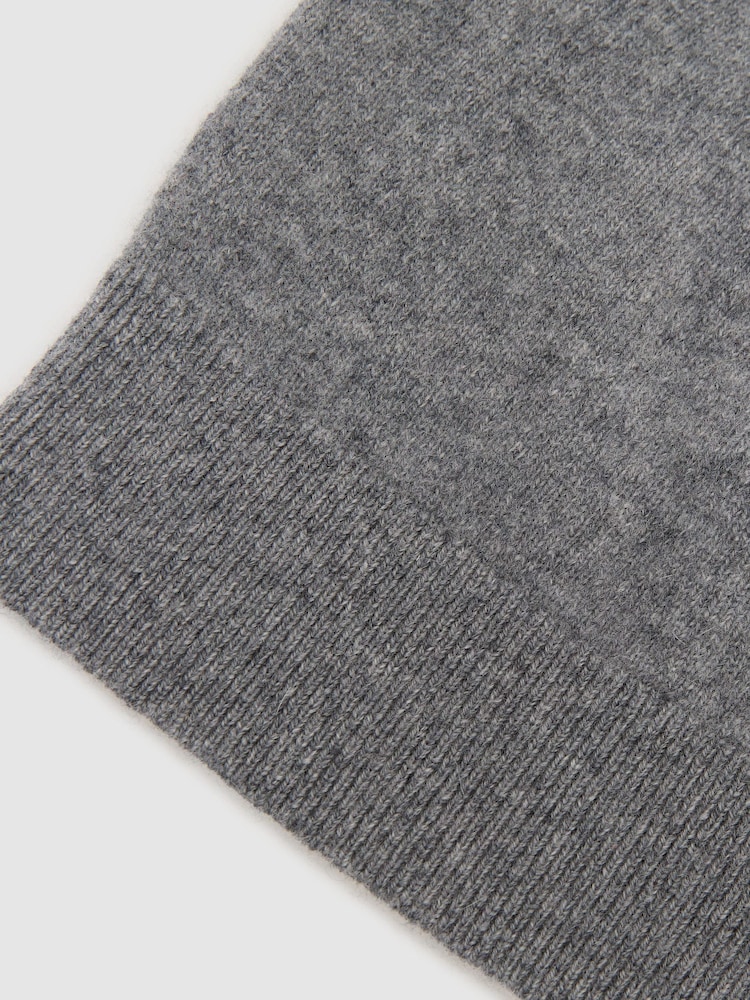Gris - Reiss Mollie 100% Cashmere Beanie - Imagen 4 de 4