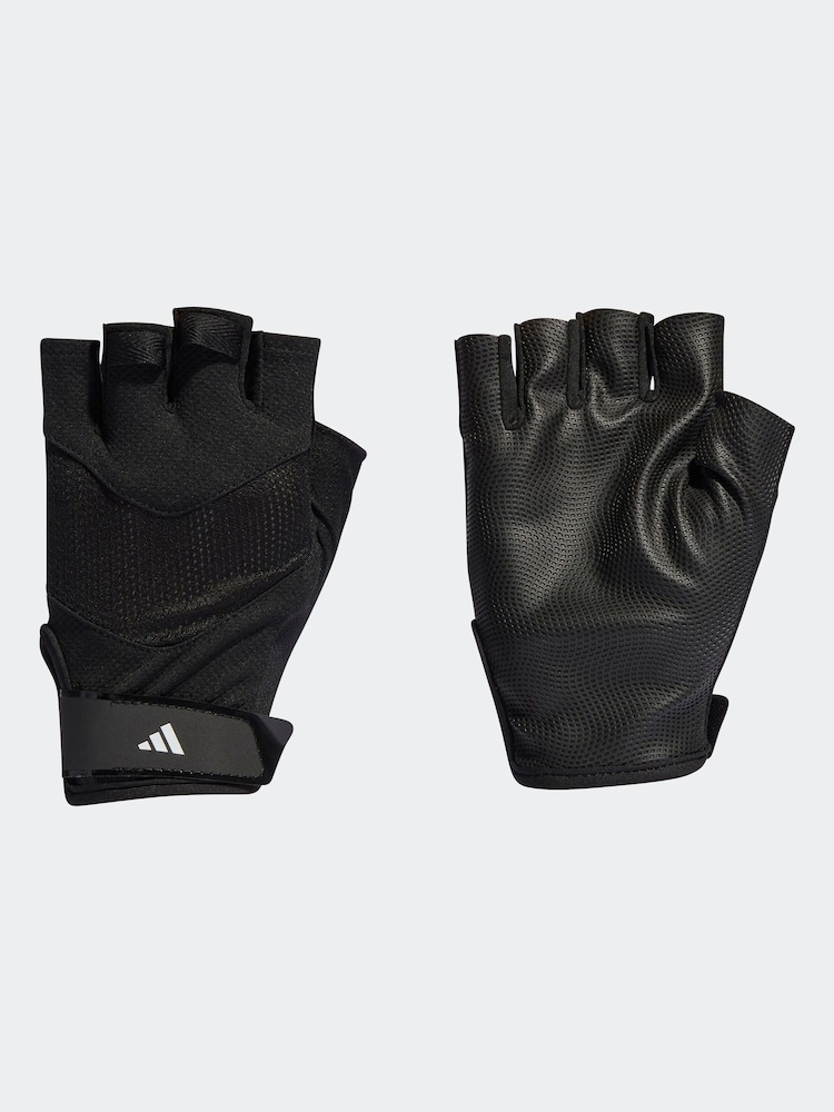 adidas Black Adult Training Gloves - Image 1 of 3 adidas Black Adult Training Gloves - Image 1 of 3