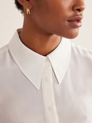 Boden White Chrome Silk Shirt - Image 4 of 6