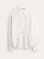 Boden White Chrome Silk Shirt - Image 6 of 6
