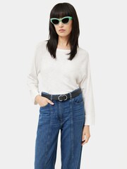 Jigsaw White 100% Cotton Luxe Raglan T-Shirt - Image 1 of 6