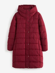 Deep Red Shower Resistant Padded Coat - Image 5 of 9