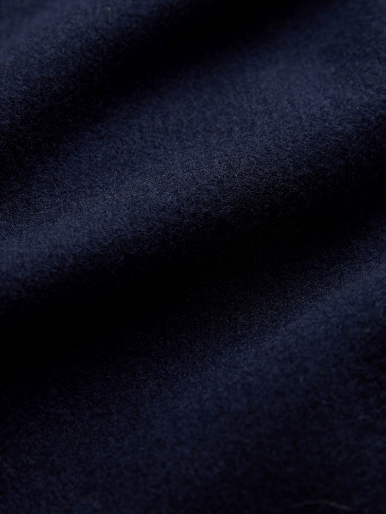 Navy Revere Collar Coat - Image 7 of 7 Navy Revere Collar Coat - Image 7 of 7