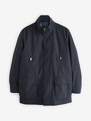 Navy Shower Resistant Four Pocket Funnel Neck Coat - Image 7 of 11