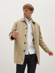 Stone Cream Shower Resistant Trench Coat - Image 1 of 9