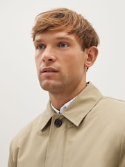 Stone Cream Shower Resistant Trench Coat - Image 4 of 9