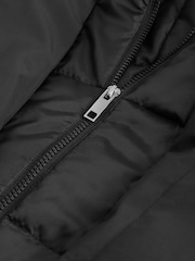 Black Shower Resistant Four Pocket Funnel Neck Coat - Image 8 of 10