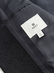 Dark Navy Blue Check Epsom Overcoat - Image 10 of 10