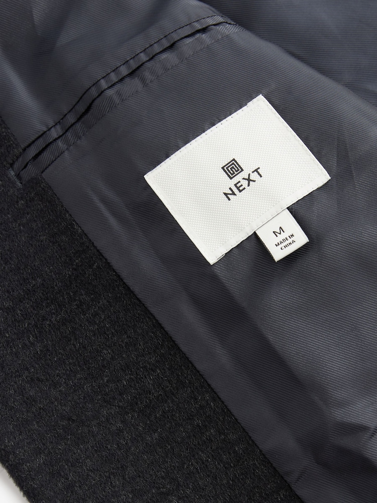 Dark Navy Blue Check Epsom Overcoat - Image 10 of 10
