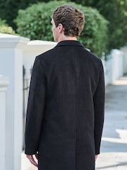 Dark Navy Blue Check Epsom Overcoat - Image 3 of 10