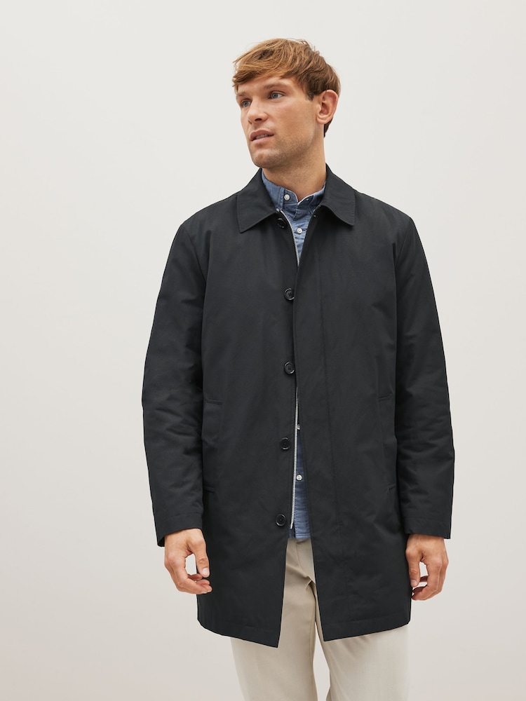 Black Shower Resistant Trench Coat - Image 1 of 13