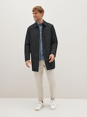 Black Shower Resistant Trench Coat - Image 2 of 13