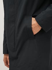 Black Shower Resistant Trench Coat - Image 5 of 13