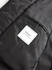 Cream Wool Blend Mock Gilet Herringbone Padded Coat - Image 10 of 10