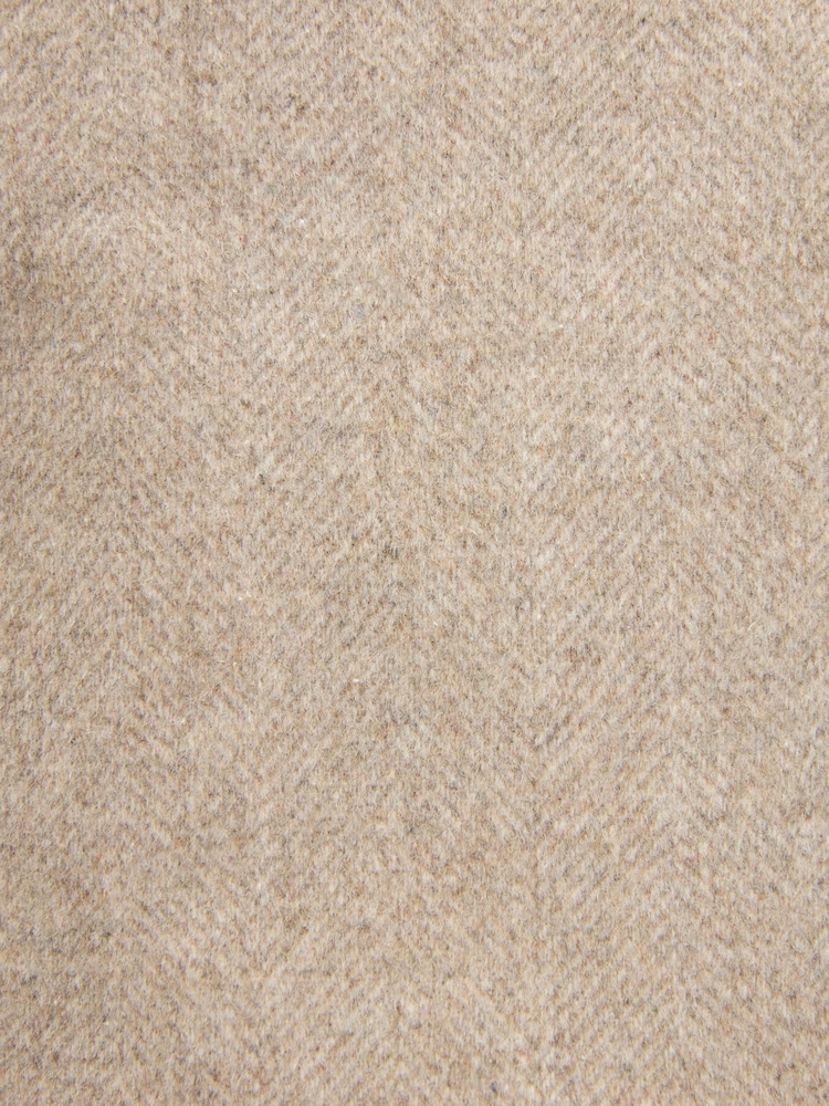 Neutrale Farbe - Weiche Cabanjacke mit Fischgrätmuster - Bild 13 von 13
