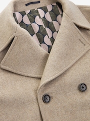 Neutrale Farbe - Weiche Cabanjacke mit Fischgrätmuster - Bild 9 von 13
