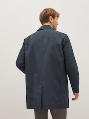 Navy Blue Shower Resistant Trench Coat - Image 2 of 13