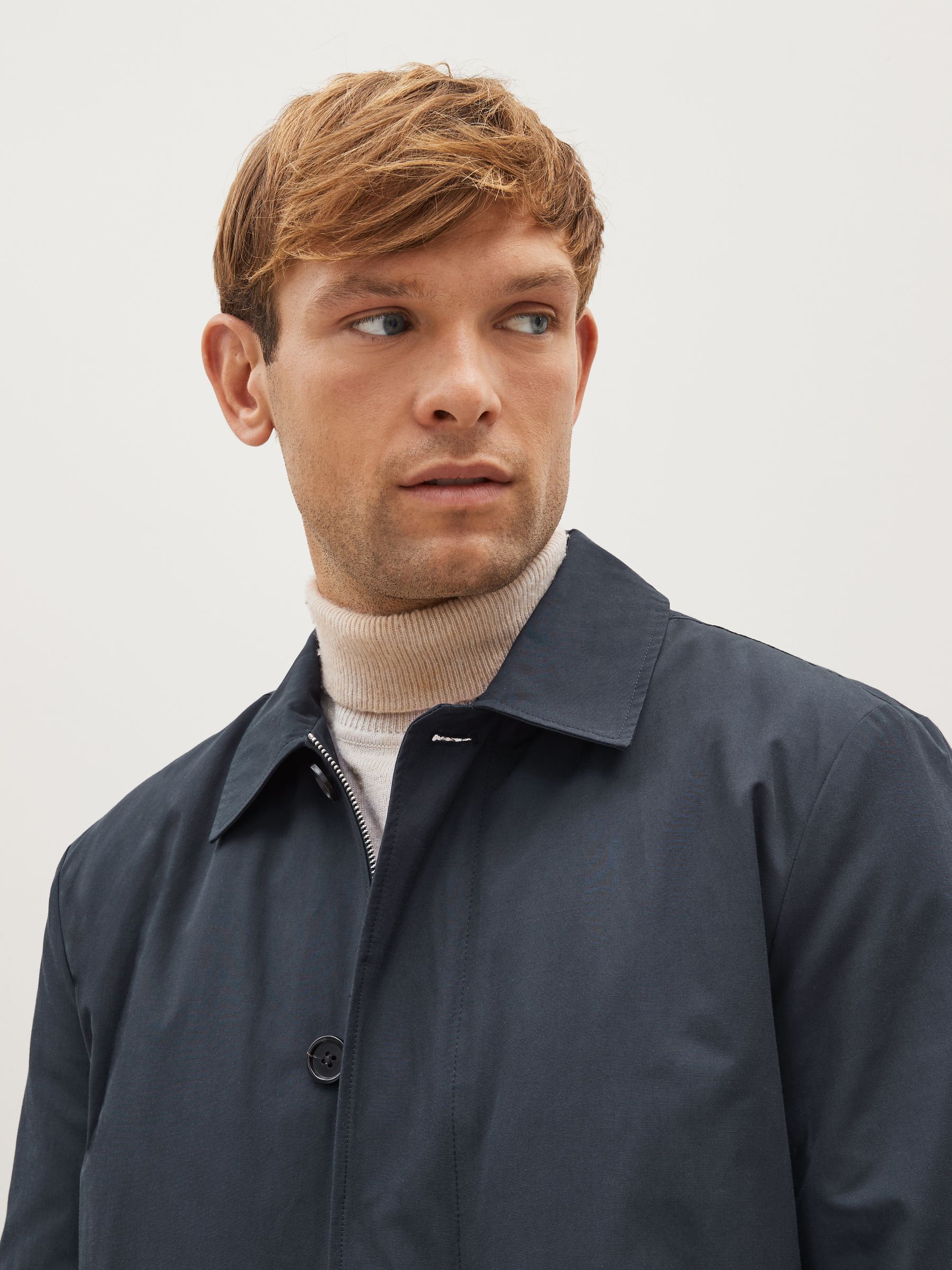 Buy Navy Blue Shower Resistant Trench Coat from Next United Arab Emirates