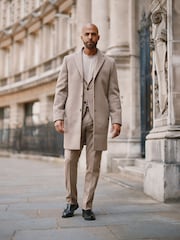 Stone Brown Epsom Smart Overcoat - Image 1 of 8