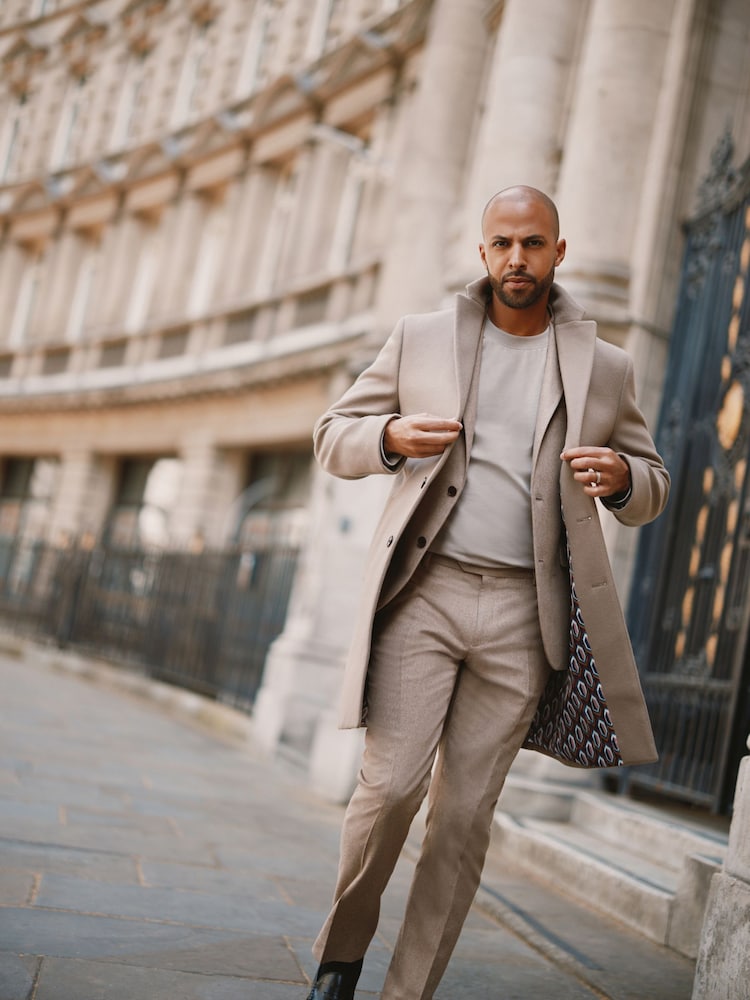 Stone Brown Epsom Smart Overcoat - Image 2 of 8