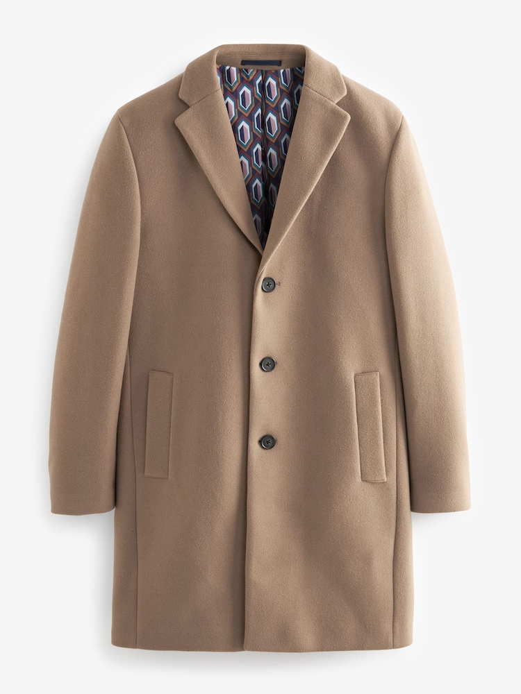 Stone Brown Epsom Smart Overcoat - Image 3 of 8