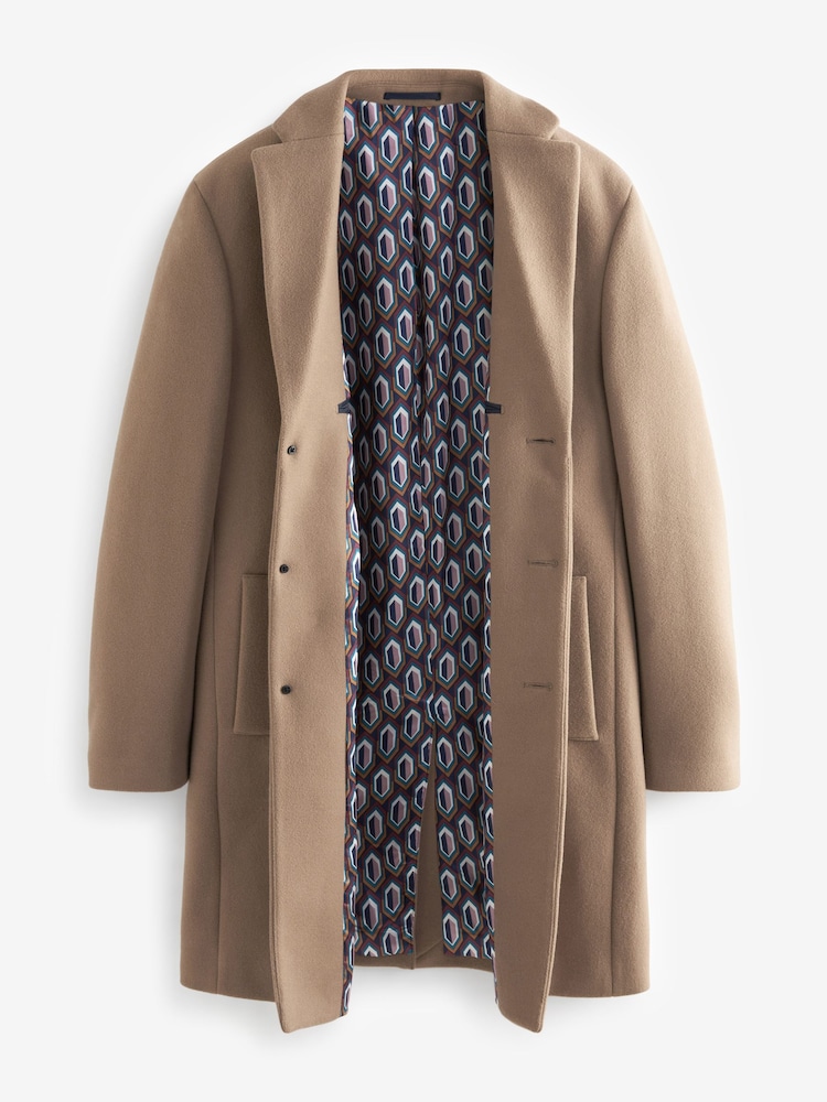 Stone Brown Epsom Smart Overcoat - Image 4 of 8