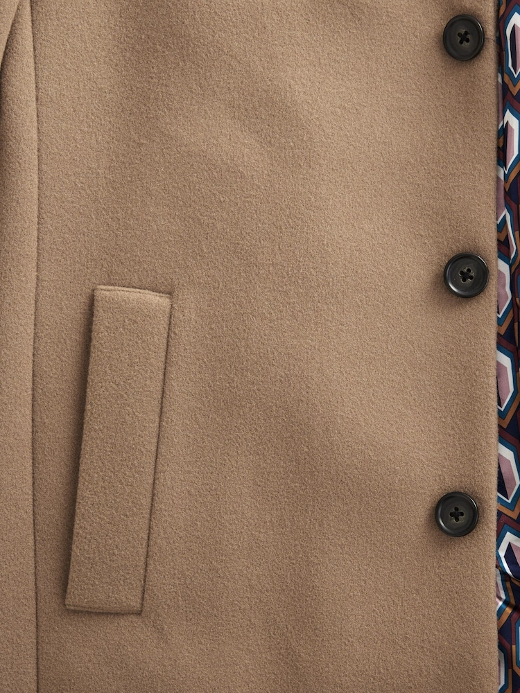 Stone Brown Epsom Smart Overcoat - Image 6 of 8