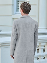 Light Grey Double Breasted Epsom Overcoat - Image 3 of 11