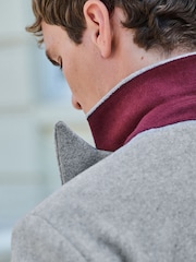 Light Grey Double Breasted Epsom Overcoat - Image 5 of 11