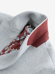 Light Grey Double Breasted Epsom Overcoat - Image 9 of 11