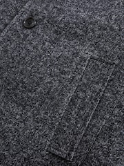 Grey Textured Wool Rich Car Coat - Image 8 of 9