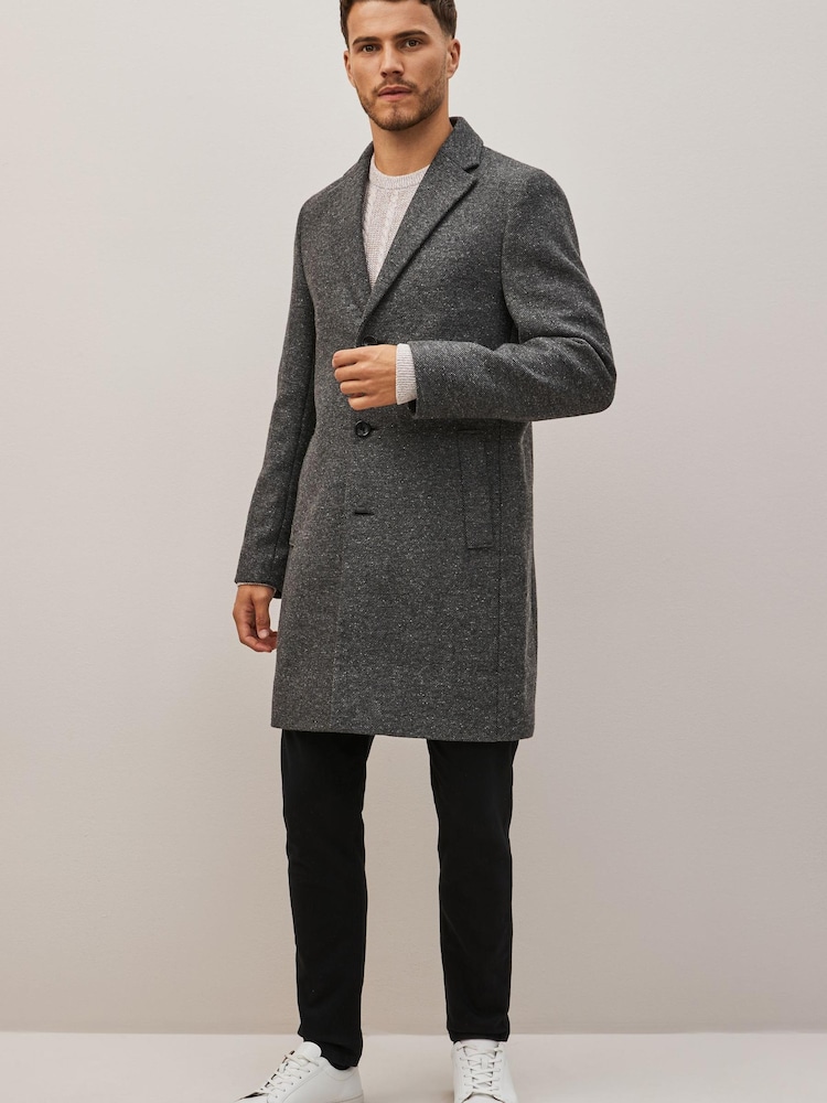 Charcoal Grey Signature Italian Fabric Epsom Coat - Image 2 of 5