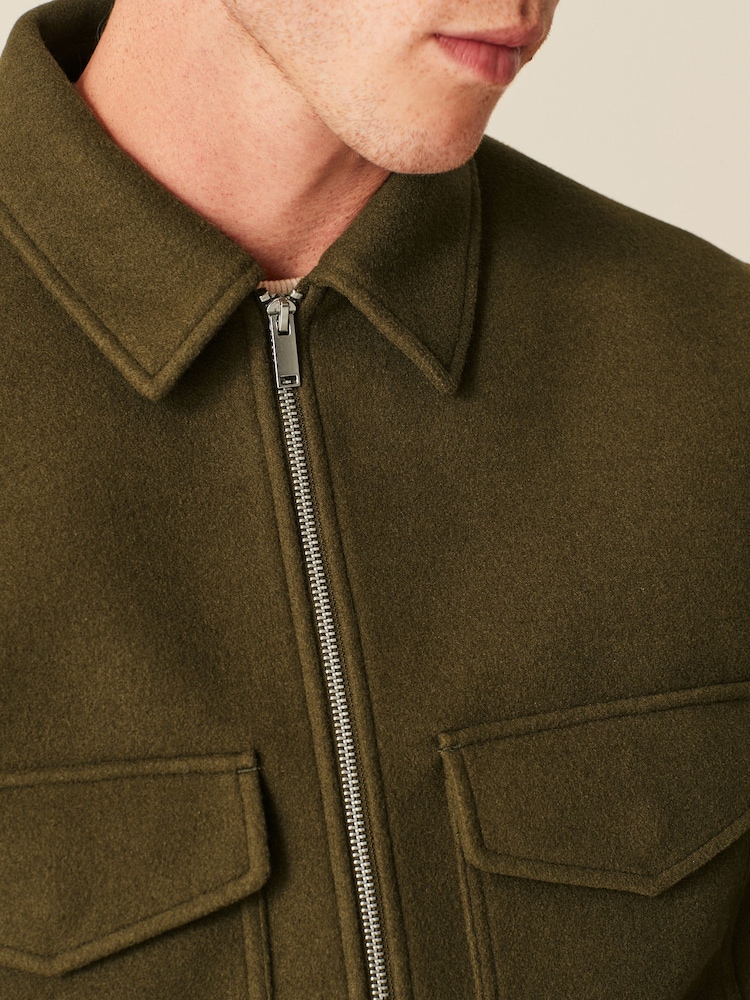 Olive Green Trucker Jacket - Image 4 of 11