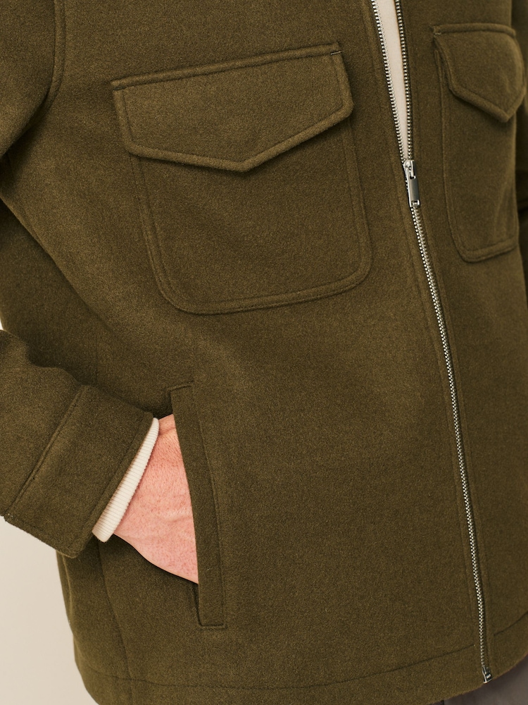 Olive Green Trucker Jacket - Image 6 of 11