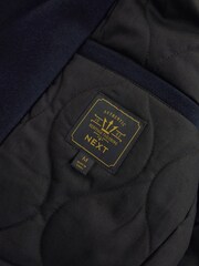 Navy Blue Wool Rich Double Breasted Peacoat - Image 10 of 12