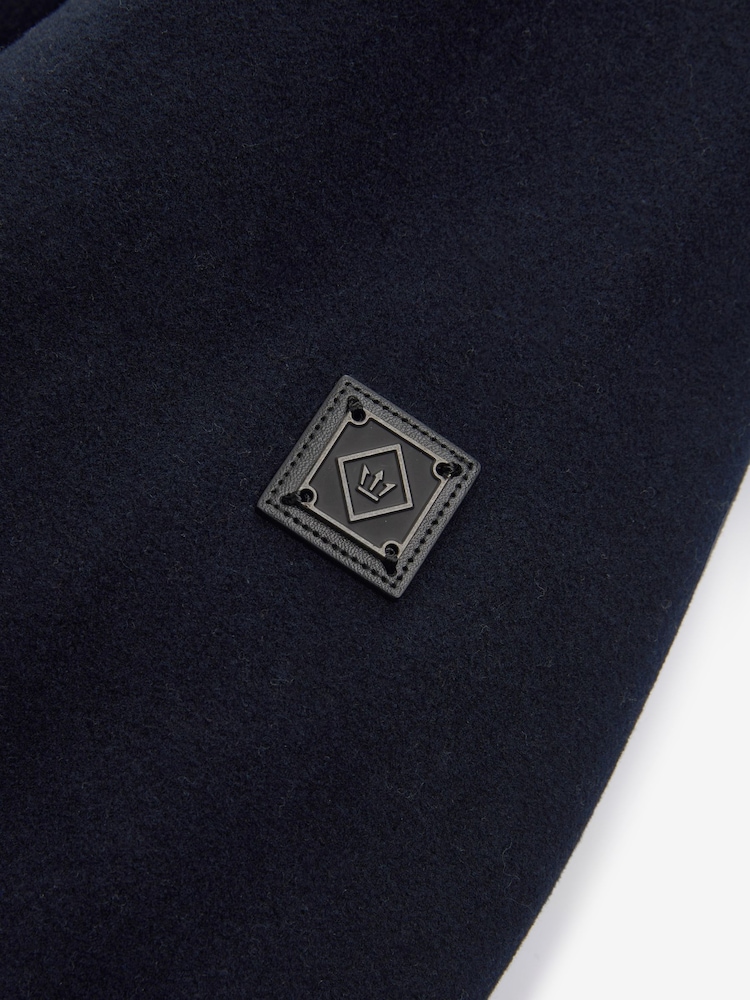 Navy Blue Wool Rich Double Breasted Peacoat - Image 12 of 12