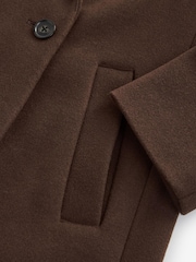 Dark Brown Double Breasted Epsom Coat - Image 5 of 12
