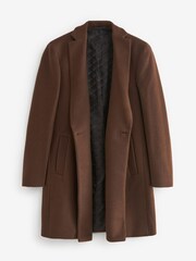 Dark Brown Double Breasted Epsom Coat - Image 8 of 12