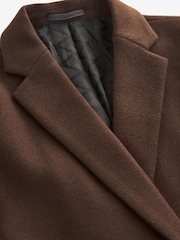 Dark Brown Double Breasted Epsom Coat - Image 9 of 12
