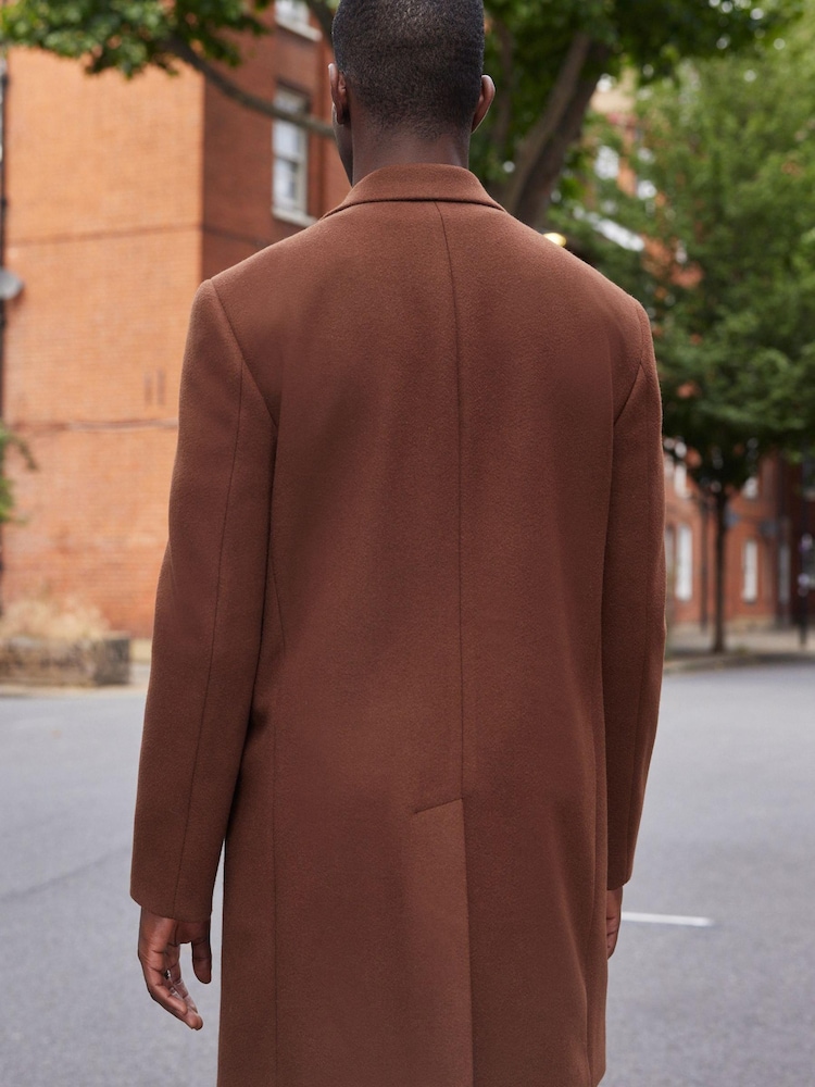 Dark Brown Double Breasted Epsom Coat - Image 2 of 12