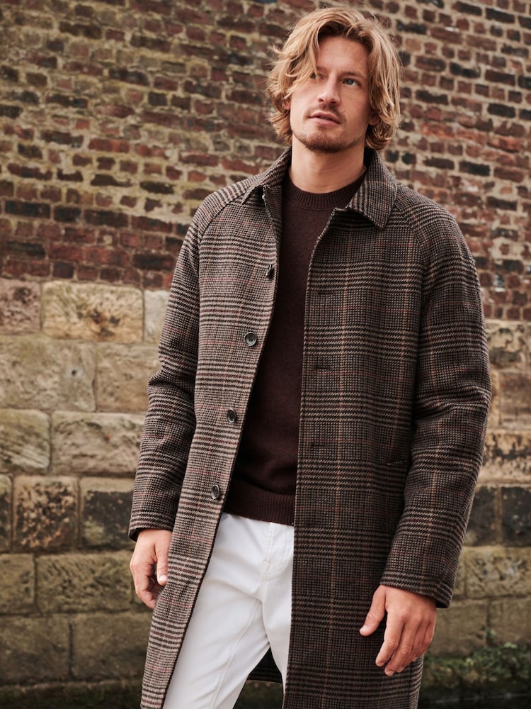 Brown Signature Italian Fabric Car Coat - Image 1 of 8