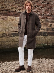 Brown Signature Italian Fabric Car Coat - Image 2 of 8