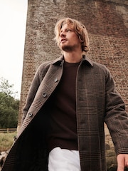 Brown Signature Italian Fabric Car Coat - Image 4 of 8