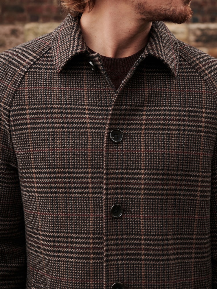 Brown Signature Italian Fabric Car Coat - Image 5 of 8