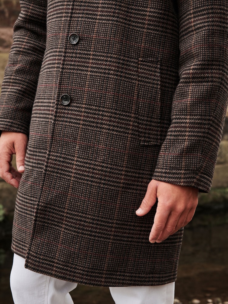 Brown Signature Italian Fabric Car Coat - Image 7 of 8