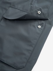 Grey Shower Resistant Four Pocket Funnel Neck Coat - Image 14 of 15