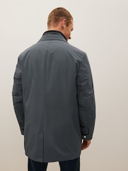 Grey Shower Resistant Four Pocket Funnel Neck Coat - Image 3 of 15