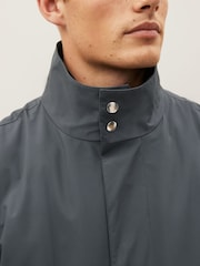 Grey Shower Resistant Four Pocket Funnel Neck Coat - Image 5 of 15