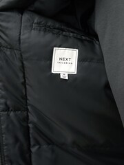 Grey Shower Resistant Four Pocket Funnel Neck Coat - Image 8 of 15