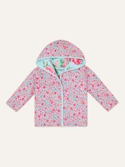 Monsoon Newborn Pink Reversible Hooded Jacket - Image 1 of 2